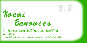 noemi banovics business card